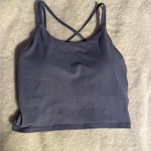 blue strapy tank top